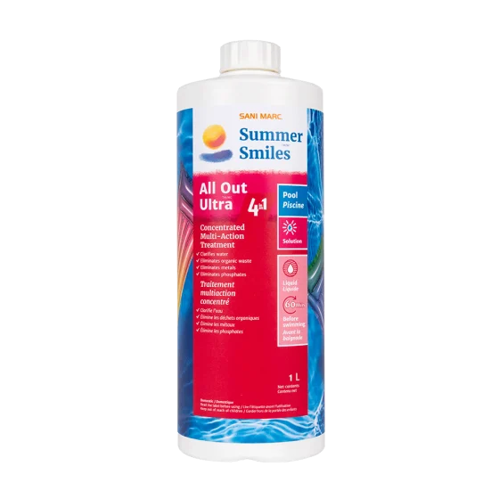 All Out Ultra 4 en 1 1L Solution Piscines